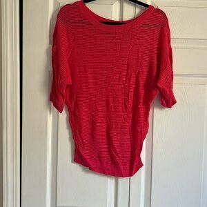 Express Women’s Coral 🪸 Color Mesh Crochet Fishnet Type top